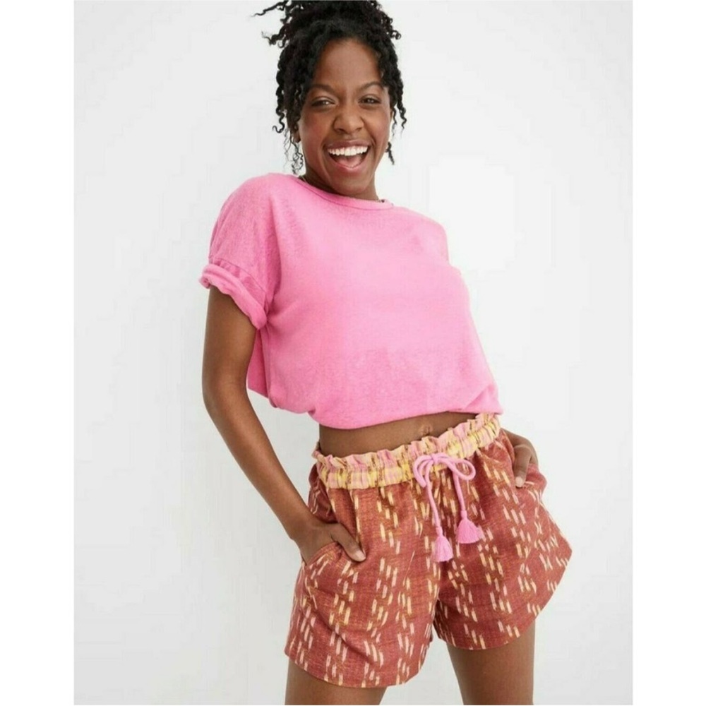 Aerie Jacquard Shorts Boho High Waisted Elastic Waist Comfort